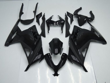 Noir 13-16 Kawasaki ZX300R Carénages Moto