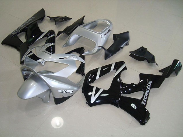 Noir Argent 00-01 Honda CBR900RR 929 Carénage Moto Noir Argent 00-01 Honda CBR900RR 929 Carénage Moto