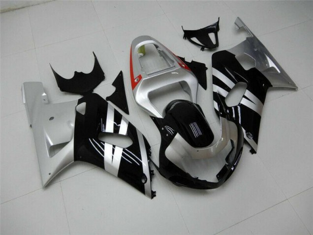 Noir Argent 01-03 Suzuki GSXR 600/750 Carénage Moto Noir Argent 01-03 Suzuki GSXR 600/750 Carénage Moto