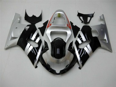 Noir Argent 01-03 Suzuki GSXR 600/750 Carénage Moto