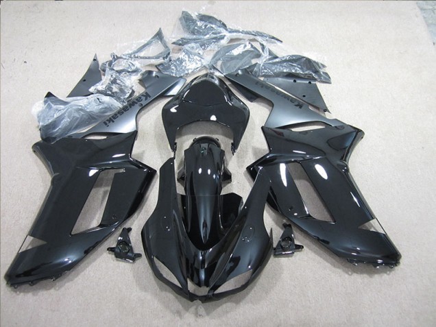 Noir Argent 07-08 Kawasaki ZX6R Carénage Moto Noir Argent 07-08 Kawasaki ZX6R Carénage Moto