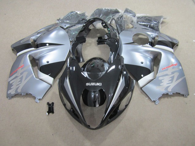 Noir Argent 96-07 Suzuki GSXR 1300 Hayabusa Carénage Moto
