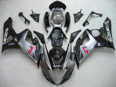 Noir Argent Gris 05-06 Suzuki GSXR 1000 Carénage Moto