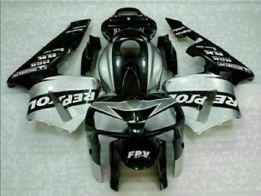 Noir Argent Repsol 05-06 Honda CBR600RR Carénage Moto