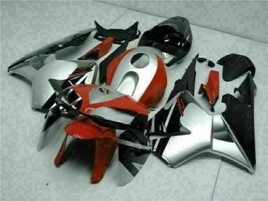Noir Argent Rouge 05-06 Honda CBR600RR Carénage Moto