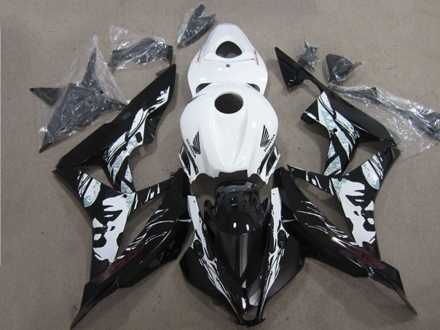 Noir Blanc 07-08 Honda CBR600RR Carénage Moto Noir Blanc 07-08 Honda CBR600RR Carénage Moto