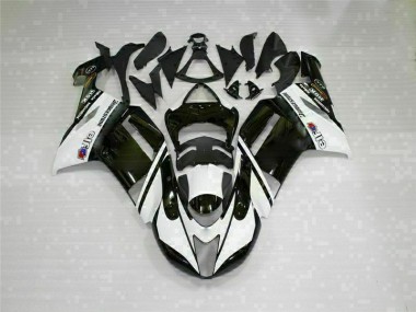 Noir Blanc 07-08 Kawasaki ZX6R Carénages Moto