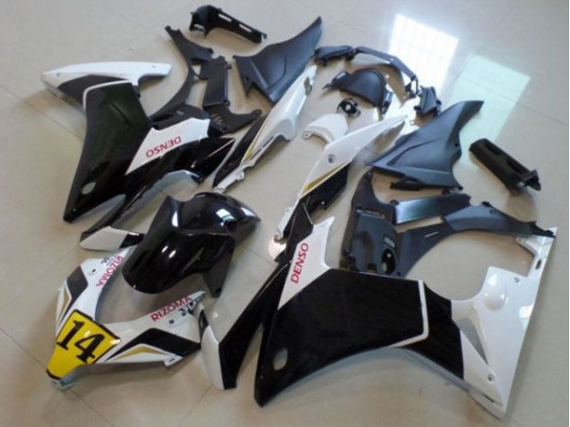Noir Blanc Denso Rizoma 14 13-15 Honda CBR500RR Carénage Moto Noir Blanc Denso Rizoma 14 13-15 Honda CBR500RR Carénage Moto