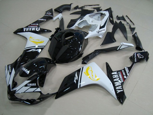Noir Blanc Dolphin 07-08 Yamaha YZF R1 Carénage Moto Noir Blanc Dolphin 07-08 Yamaha YZF R1 Carénage Moto
