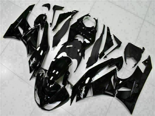 Noir Blanc Ninja 09-12 Kawasaki ZX6R Carénage Moto Noir Blanc Ninja 09-12 Kawasaki ZX6R Carénage Moto