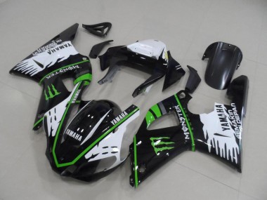 Noir Blanc Vert Monster 00-01 Yamaha YZF R1 Carénages Moto