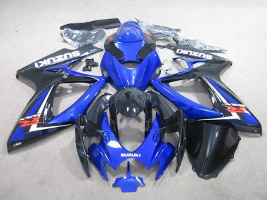 Noir Bleu 06-07 Suzuki GSXR 600 Carénage Moto