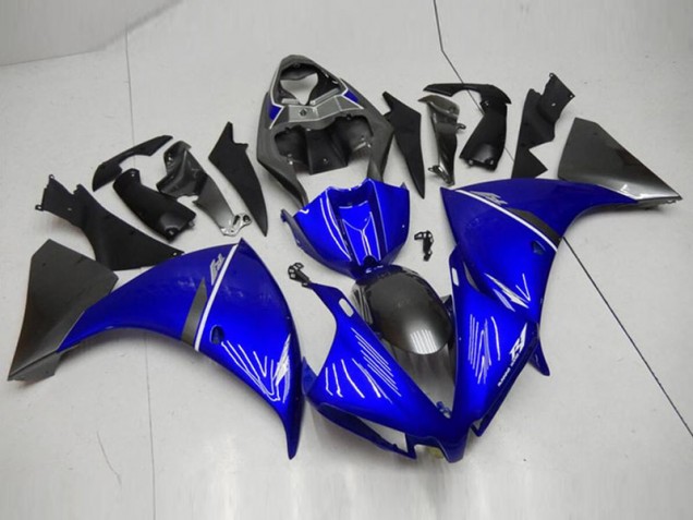 Noir Bleu 12-14 Yamaha YZF R1 Carénage Moto Noir Bleu 12-14 Yamaha YZF R1 Carénage Moto