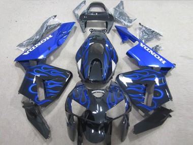 Noir Bleu Flamme 05-06 Honda CBR600RR Carénage Moto