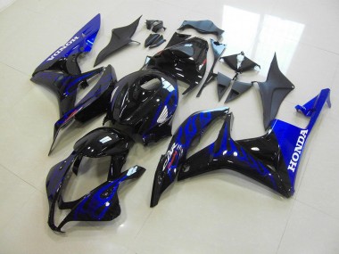 Noir Bleu Flamme 07-08 Honda CBR600RR Carénage Moto