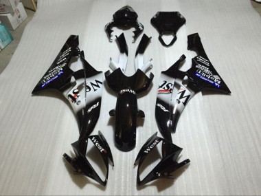 Noir Brillant 06-07 Yamaha YZF R6 Carénage Moto