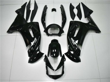 Noir Brillant 06-08 Kawasaki EX650 Carénage Moto