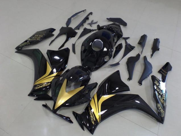Noir Brillant Or Décalque 12-16 Honda CBR1000RR Carénage Moto Noir Brillant Or Décalque 12-16 Honda CBR1000RR Carénage Moto