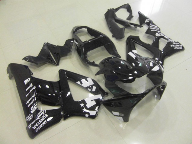 Noir Brillant avec Start 00-01 Honda CBR900RR 929 Carénage Moto Noir Brillant avec Start 00-01 Honda CBR900RR 929 Carénage Moto