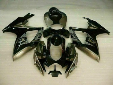 Noir Gris 06-07 Suzuki GSXR 600/750 Carénages Moto