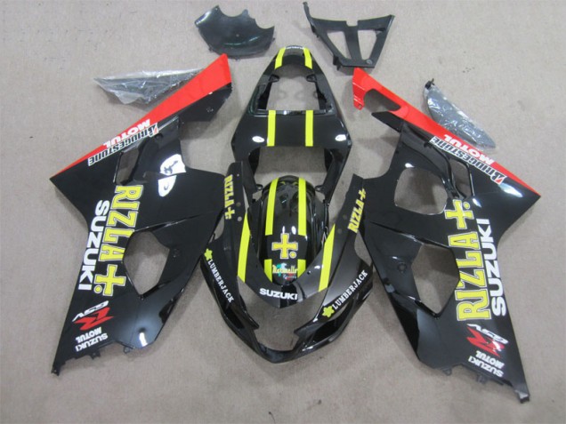 Noir Jaune Rizla 04-05 Suzuki GSXR 600 Carénages Moto Noir Jaune Rizla 04-05 Suzuki GSXR 600 Carénages Moto
