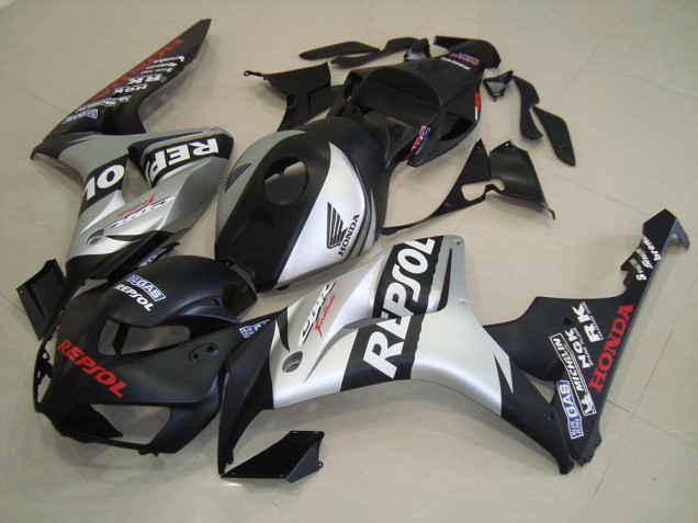 Noir Mat Argent Repsol 06-07 Honda CBR1000RR Carénage Moto