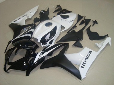 Noir Mat Blanc 07-08 Honda CBR600RR Carénage Moto
