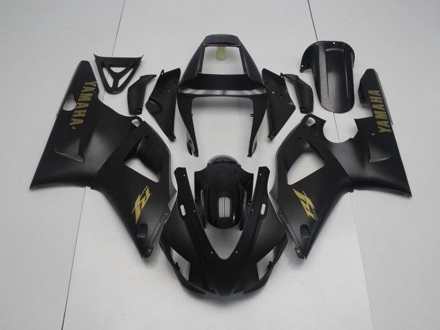 Noir Mat Jaune 98-99 Yamaha YZF R1 Carénage Moto Noir Mat Jaune 98-99 Yamaha YZF R1 Carénage Moto