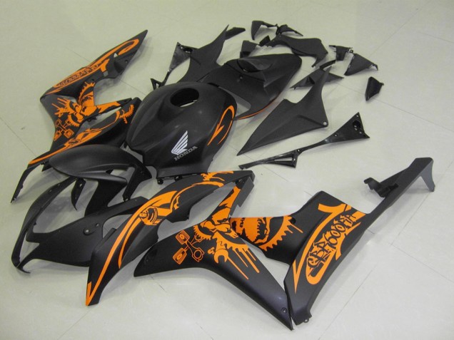 Noir Mat Orange Décalque 07-08 Honda CBR600RR Carénage Moto Noir Mat Orange Décalque 07-08 Honda CBR600RR Carénage Moto
