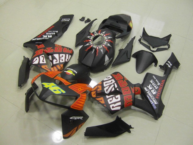 Noir Mat Rossi 05-06 Honda CBR600RR Carénage Moto Noir Mat Rossi 05-06 Honda CBR600RR Carénage Moto