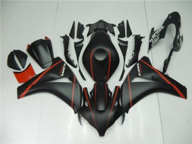 Noir Mat Rouge 08-11 Honda CBR1000RR Carénage Moto