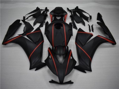 Noir Mat Rouge 12-16 Honda CBR1000RR Carénage Moto