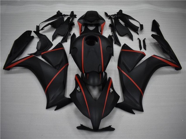 Noir Mat Rouge 12-16 Honda CBR1000RR Carénage Moto Noir Mat Rouge 12-16 Honda CBR1000RR Carénage Moto