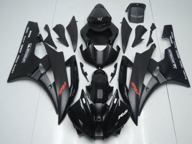 Noir Mat et Noir Brillant 06-07 Yamaha YZF R6 Carénage Moto