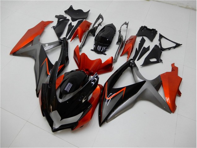 Noir Orange Gris 08-10 Suzuki GSXR 600/750 Carénage Moto Noir Orange Gris 08-10 Suzuki GSXR 600/750 Carénage Moto