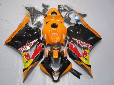 Noir Orange Red Bull 09-12 Honda CBR600RR Carénage Moto