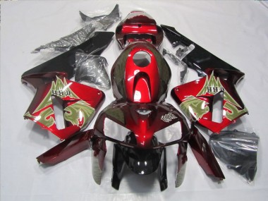 Noir Rouge 05-06 Honda CBR600RR Kit Carénages Motos
