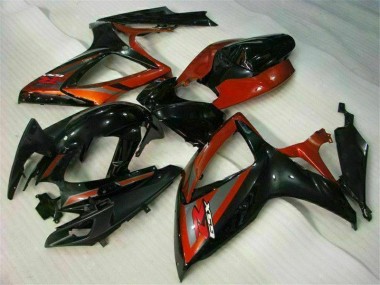 Noir Rouge 06-07 Suzuki GSXR 600/750 Carrosserie Moto