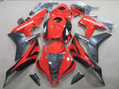 Noir Rouge 07-08 Honda CBR600RR Carénage Moto