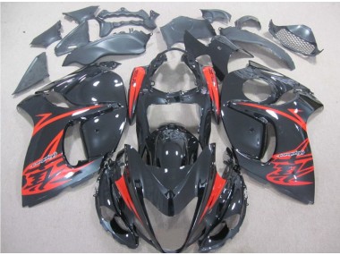 Noir Rouge 08-19 Suzuki GSXR 1300 Hayabusa Carénages Moto