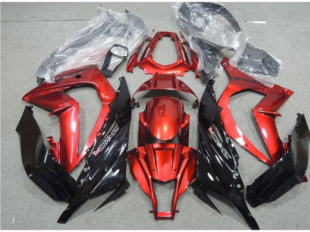 Noir Rouge 11-15 Kawasaki ZX10R Carénage Moto Noir Rouge 11-15 Kawasaki ZX10R Carénage Moto