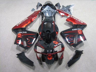 Noir Rouge BACARDI 05-06 Honda CBR600RR Carénage Moto
