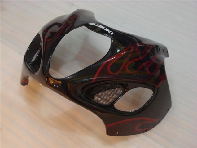 Noir Rouge Flamme 96-07 Suzuki GSXR 1300 Hayabusa Carénage Moto Noir Rouge Flamme 96-07 Suzuki GSXR 1300 Hayabusa Carénage Moto