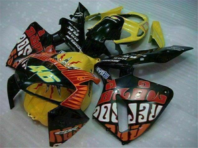 Noir Rouge Jaune 46 05-06 Honda CBR600RR Carénage Moto Noir Rouge Jaune 46 05-06 Honda CBR600RR Carénage Moto