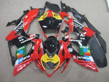Noir Rouge Jaune Jomo 06-07 Suzuki GSXR 600 Carénage Moto
