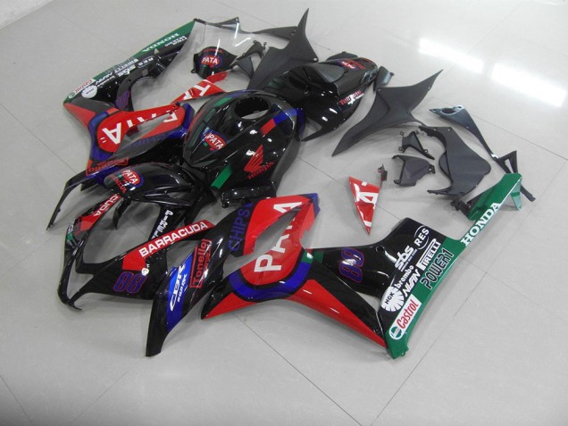 Noir Rouge Pata 07-08 Honda CBR600RR Carénage Moto Noir Rouge Pata 07-08 Honda CBR600RR Carénage Moto