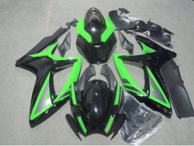 Noir Vert 06-07 Suzuki GSXR 600 Carénages Moto