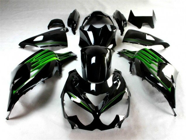 Noir Vert 12-21 Kawasaki ZX14R ZZR1400 Carénage Moto Noir Vert 12-21 Kawasaki ZX14R ZZR1400 Carénage Moto