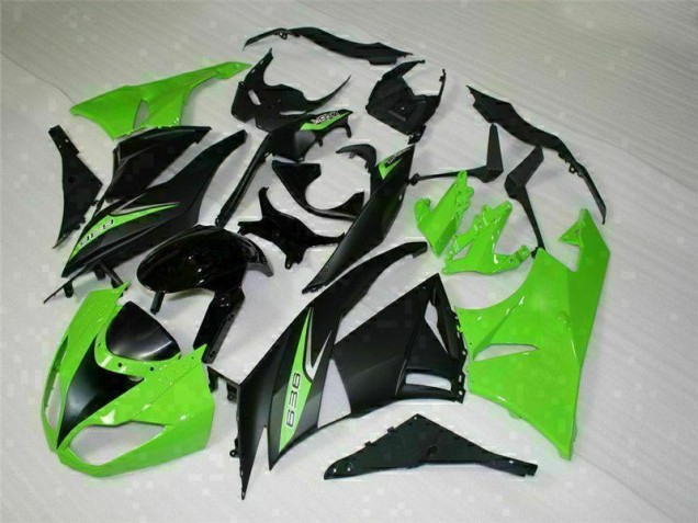 Noir Vert 636 09-12 Kawasaki ZX6R Carénage Moto Noir Vert 636 09-12 Kawasaki ZX6R Carénage Moto