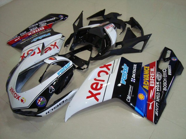 Noir Xerox 07-14 Ducati 848 1098 1198 Carénage Moto Noir Xerox 07-14 Ducati 848 1098 1198 Carénage Moto